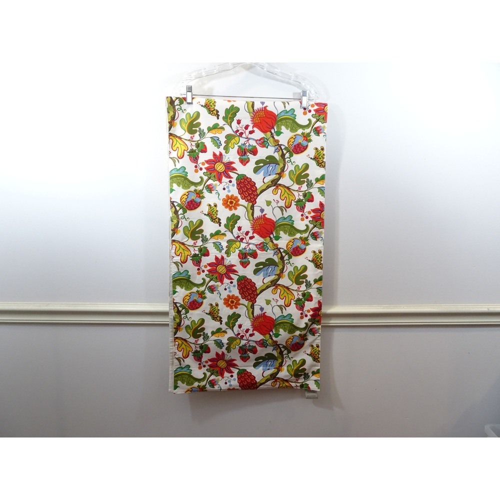 Pottery Barn Serafina Table Runner 18x70 Cotton Floral Butterfly Multi Color